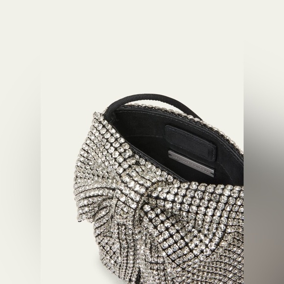 Loeffler Randall Violet Rhinestone Bow Mini Crossbody, Black & Silver - Picture 5 of 11